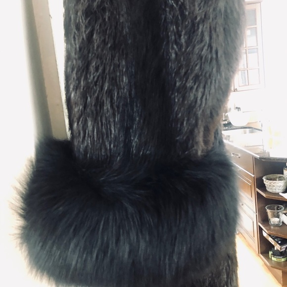 Real Long, extraordinary, fur fox and nutria coat, Size L , like new - Picture 11 of 14